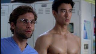 Beijo gay de Dr. Levi Schmitt e Dr. Nico Kim @ Greys Anatomy