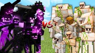 ENDERMAN TEAM vs IRON GOLEM TEAM in Minecraft Mob Battle