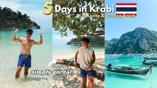 KRABI THAILAND travel vlog 5 days at Koh Lanta & Aonang snorkeling island hopping & thai food