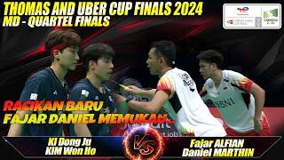 Fajar ALFIAN  Daniel MARTHIN INA vs KI Dong Ju  KIM Won Ho KOR  Thomas Cup Finals 2024  QF