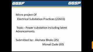 PPT on Power substation including latest Advancements