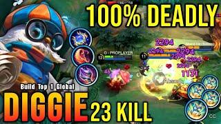 One Shot Delete Enemies 23 Kills Diggie Insane Burst Damage - Build Top 1 Global Diggie  MLBB