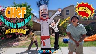 Unboxing New Chef Inflatable Tube Man Air Dancer  Comparing Goodeny vs. Look Our Way