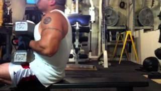 80lb dumbbell bench press