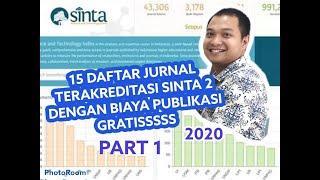 15 DAFTAR JURNAL TERAKREDITASI SINTA 2 GRATIS 2020 PART 1