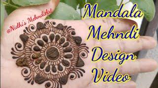 Mehndi Design for Front Hand Mandala Gol Tikki Mehndi