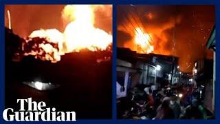 Huge fireball seen in Jakarta sky during blaze at fuel storage depot