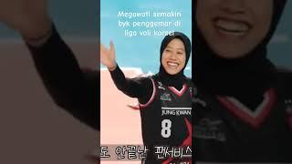 Fans Megawati di liga voli korsel semakin bejibun #sports #videoshort