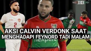 Aksi Calvin Verdonk bermain 90 menit saat NEC nijmegen berhasil menahan imbang Feynoord