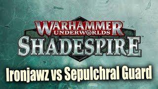 Ironjawz vs Sepulchral Guard Shadespire Warhammer Shadespire  Underworlds Ep 8