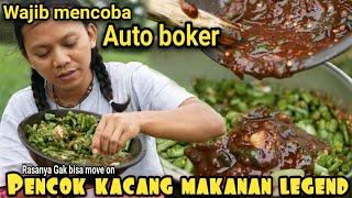 MAKANAN TERADISIONAL PENCOK KACANG PANJANG PEDAS