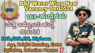 NewBSF Constable HC &SI Recruitment 2024BSF Water Wing New Vacancy Details Information 2025