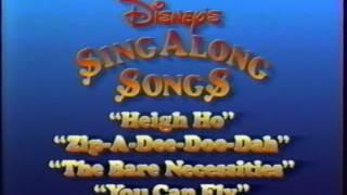 Closing to Disneys Sing-Along Songs You Can Fly 1990 VHS