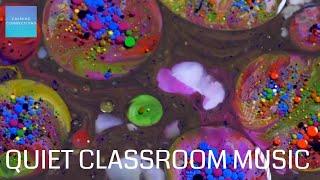 Quiet Music For Kids In The Classroom - swirling paint mesmerizing patterns sensory video for ADHD