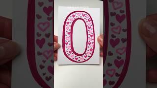 Drawing letter O with hearts #shorts #creative #drawing