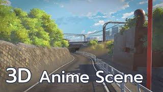 Stylized Anime Scene  Blender Timelapse