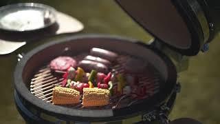 Boss Grill 18 Ceramic Kamado Style Egg BBQ Grill & Smoker