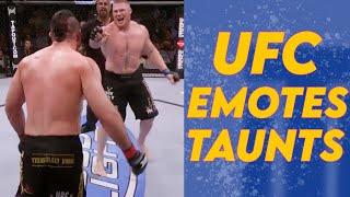 The Most Amount of UFC EMOTES TAUNTS & SHOWBOATS Ever Put to a Video