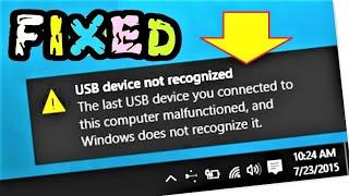 USB Device not recognized Windows 10  8  7 Fixed  How to fix Unrecognized USB Flash Drive Quickly