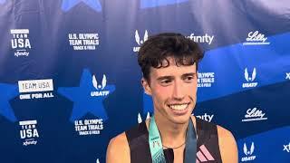 Nico Young Olympian- Talks after finishing 3rd in 10000m at  2024 Olympic Trials
