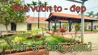 cần bán nhà vườn - cây ăn trái - vườn rau - ao cá - nhà gổ - 3200m2 tặng nội thất Phước VĩnhAn Củchi