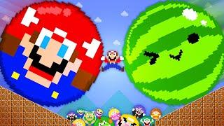 Marios Marble Race vs the Watermelon Game but it Marble Race SUIKA  2TB STORY GAME