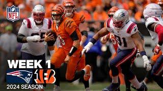 New England Patriots Highlights vs. Cincinnati Bengals  2024 Regular Season Week 1