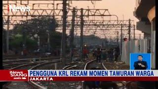 Dua Kelompok Pemuda Tawuran di Perlintasan Rel Kareta Manggarai Jakarta #iNewsSiang 0409