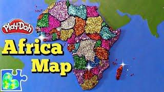 Map of Africa Learn the Countries of Africa Amazing Play-Doh Puzzle of the Continent