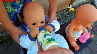 Утро с куклами  Morning with dolls  кушаем  играем  Baby born  For kids