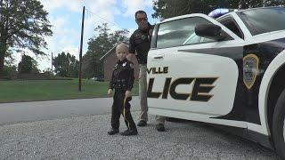 6-year-old boy becomes police officer