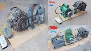 Top 3 generate homemade infinite energy 240V with a car alternator the most effective 2023