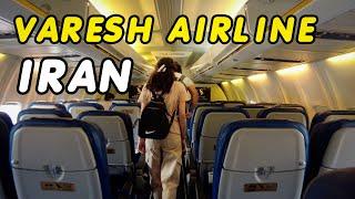 IRAN Airplane Tour  VARESH AIRLINE  Boeing 737-500  Flight from Tehran to Tiblisi #walking