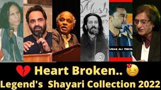  Heart Broken Legends Best Shayari Collection 2022  Tahzeeb Hafi  Jaun Elia  Dr Rahat Indori