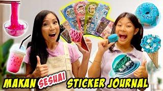 24 JAM MAKAN 1 WARNA SESUAI STICKER JOURNAL  BORONG MAKANAN DI MALL PINK UNGU HIJAU COKLAT 