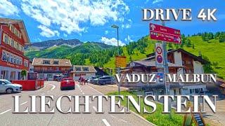 DRIVING IN LIECHTENSTEIN  Malbun to Vaduz  Amazing Alps Road Trip  Piece of heaven Rhine Valley