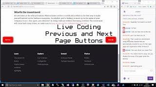 Live Coding Previous And Next Page Buttons