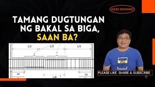 SAAN DAPAT ANG DUGTUNGAN NG BEAM REBARS LAPPING LOCATION OF BEAM REINFORCEMENT.