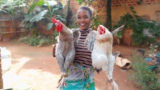 Slaughtering A Chicken For Christmas African Village Life