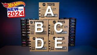 Unboxing 2024 Hot Wheels ABCD & E Case Compilation