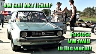 16Vampir VW Golf Mk1 1150HP AWD 829s @ 281kmh 2014 NEW VERSION