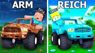 UKRIS REICHER Monstertruck vs BILLYS ARMER Monstertruck Bau Challenge in Minecraft