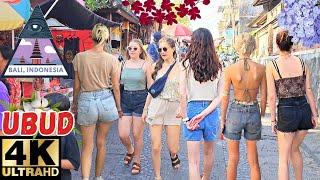 Ubud Bali Walk Through Balis Ubud Center and Colorful Markets 4K