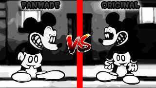 FNF Vs Mickey Mouse Mod - Really Happy Official VS Fanmade old vs new