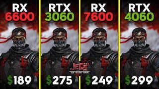 RX 6600 vs RTX 3060 vs RX 7600 vs RTX 4060  Ryzen 5 7600  Tested in 15 games
