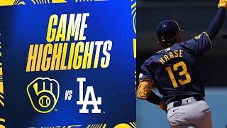 Brewers vs. Dodgers Game Highlights 7724  MLB Highlights
