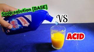 Acid & Base Testing Experiment  Using Turmeric powder and Harpic Soap solution