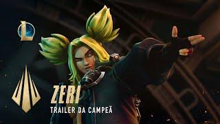 League of Legends Zeri a Faísca de Zaun  Trailer da Campeã