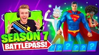 *NEW* SEASON 7 Rick & Morty BATTLEPASS In Fortnite Superman + More