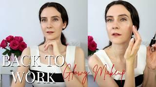 How I get glowing skin BACK TO WORK everyday makeup look  Chatty & Friendly GRWM